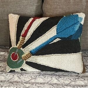 Colorful Dartboard Throw Pillow